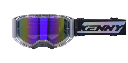 Obrazek dla: KENNY RACING GOGLE PERFORMANCE EVO 2 CLEAR SILVER MIRROR LENSLUSTRO KOLOR SREBRNY/CZARNY