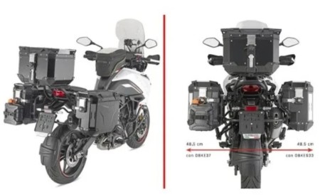 Obrazek dla: KAPPA 2025/05 STELAŻ KUFRÓW BOCZNYCH MONOKEY CAM SIDE BENELLI TRK 702 / X '23'25  POD KUFRY KVG K'VOYAGER ALU  PRAWY KVGS33 WCIĘTY