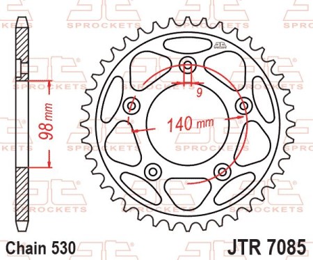 Obrazek dla: JT ZĘBATKA TYLNA 4777 48 HARLEY DAVIDSON RA 1250 PAN AMERICA / S / ST 2125 (JTR7085,48) (ŁAŃC. 530)