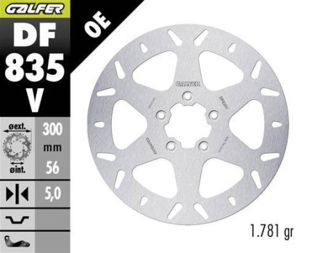 Obrazek dla: GALFER TARCZA HAMULCOWA PRZÓD HARLEYDAVIDSON (300X56X5) (ROUND FIXED)