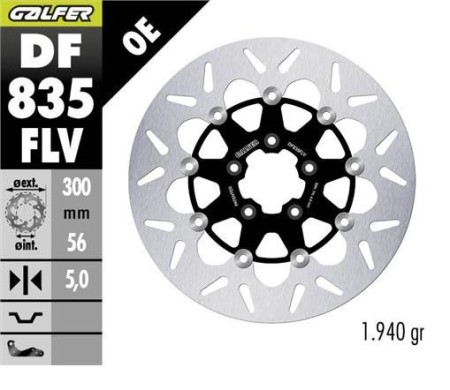 Obrazek dla: GALFER TARCZA HAMULCOWA PRZÓD HARLEYDAVIDSON (300X56X5) PŁYWAJĄCA (ROUND FLOATING)
