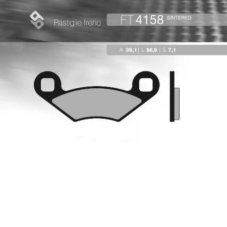 Obrazek dla: BRENTA KLOCKI HAMULCOWE SPIEK METALICZNY (ZŁOTE) POLARIS FA159 KH159 (39,1X96,9X7,1) (FT 4158)