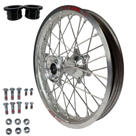 Obrazek dla: REX WHEELS PROMOCJA (EXCEL) KOMPLETNE KOŁO TYLNE 18 CALI 182,15 HONDA CRF 250 '14'22, 450 '13'22 , SREBRNA OBRĘCZ / SREBRNA PIASTA / SREBRNE SZPRYCHY / SREBRNA NYPLE