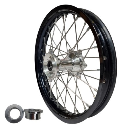 Obrazek dla: REX WHEELS KOMPLETNE KOŁO TYLNE REX 19 CALI 192,15 CZARNA FELGA/SREBRNA PIASTA 25MM/SREBRNE SZPRYCHY YAMAHA YZ/YZF 250/450 '09'23