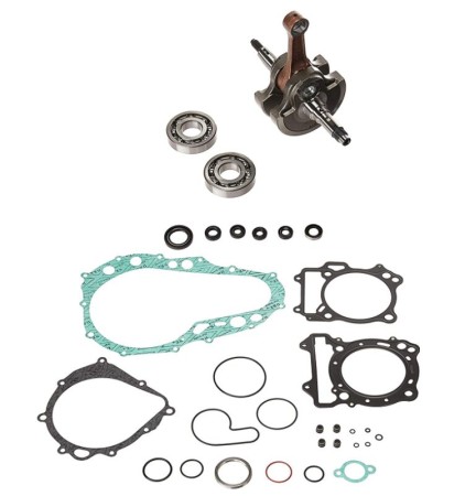 Obrazek dla: HOT RODS ZESTAW NAPRAWCZY DOŁU SILNIKA ARCTIC CAT 400 DVX '04'08, KAWASAKI KFX 400 '03'06, SUZUKI LTZ 400 '03'08 (WAŁ KORBOWY, ŁOŻYSKA, USZCZELNIACZE, USZCZELKI)