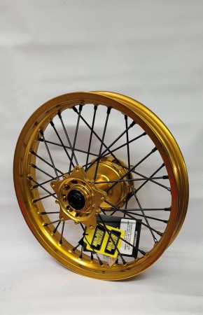 Obrazek dla: HAAN WHEELS (EXCEL) KOMPLETNE KOŁO TYLNE 18 CALI 18 x 2.50 (OBRĘCZ EXCEL) YAMAHA XTZ 700 TENERE (690) '20, ZŁOTA OBRĘCZ / CZARNE SZPRYCHY / ZŁOTA PIASTA / CZARNE NYPLE (NA ZAMÓWIENIE)