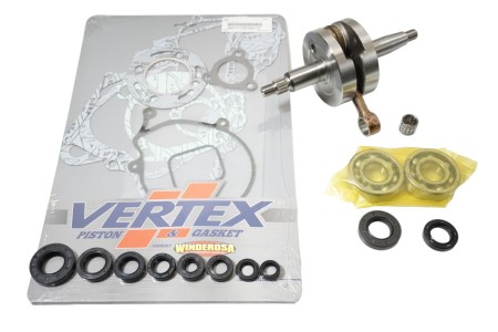 Obrazek dla: HOT RODS ZESTAW NAPRAWCZY DOŁU SILNIKA HONDA CR 80R '86'91 (WAŁ KORBOWY, ŁOŻYSKA, USZCZELNIACZE, USZCZELKI)