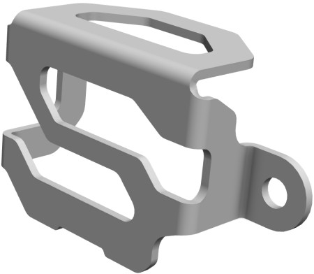 Obrazek dla: CROSSPRO NOWOŚĆ OSŁONA TYLNEGO ZBIORNICZKA/ZBIORNIKA NA PŁYN HAMULCOWY CF MOTO MT 450 '24 KOLOR CZARNY MAT