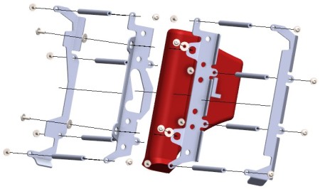 Obrazek dla: CROSSPRO NOWOŚĆ OSŁONY CHŁODNICY ALUMINIOWE MODEL LIGHT ICE (DO MOTOCYKLA Z WENTYLATOREM) KTM 125 SX '20'22, EXC 250/300 '19'23, EXCF '20'23, GASGAS MC/EC/EX '21'23, TC/TE/FC '19'23 KOLOR SREBRNY