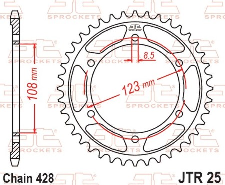Obrazek dla: JT ZĘBATKA TYLNA 4606 58 APRILIA RS / REPLICA / TUONO '21'23 (460658JT) (ŁAŃC. 428)