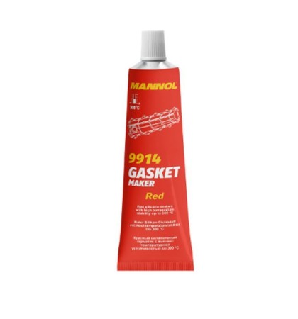Obrazek dla: MANNOL GASKET MAKER  SILIKON USZCZELNIAJĄCY KOLOR CZERWONY 85G (ZASTĘPUJE USZCZELKI) (9914) (144)