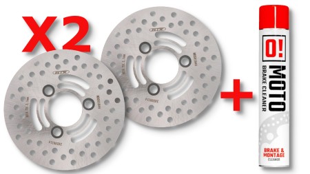 Obrazek dla: MTX PARTS ZESTAW 2 X TARCZA HAMULCOWA PRZÓD SUZUKI LTZ400 0319, LTZ250 0412, KAWASAKI KSF400 0305, ARCTIC CAT DVX400 0408 (170X48X3MM) (3X10MM) (KOMPLET 2 TARCZ) GRATIS OMOTO BRAKE CLEANER