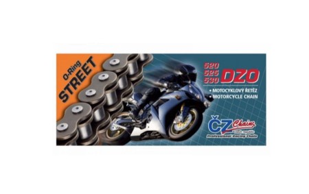 Obrazek 2 dla: CZ ŁAŃCUCH NAPĘDOWY 520 DZO (106 OGNIW) ORING BRONZE DO 750 CCM (STREET) (35,6 KN) + ZAKUWKA DRĄŻONA