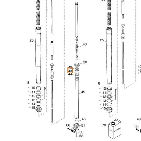 Obrazek dla: KTM Panewka ślizgowa 42,8x13  OEM 40540433