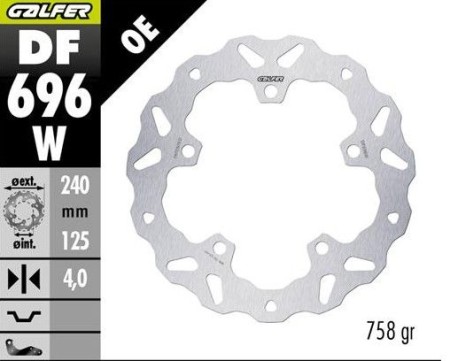 Obrazek dla: GALFER TARCZA HAMULCOWA TYŁ KTM 390R/X ADVENTURE '25 (WAVE FIXED) (240X125X5MM)