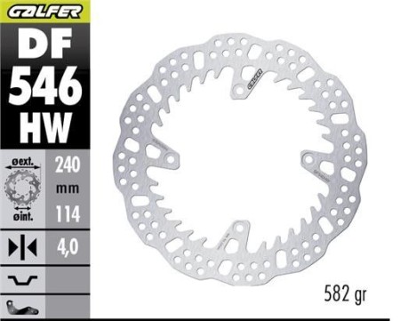 Obrazek dla: GALFER TARCZA HAMULCOWA TYŁ DUCATI DESMO 450MX 2426 (240X114X4MM) SHARK ENDURO MX