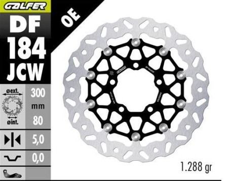 Obrazek dla: GALFER TARCZA HAMULCOWA PRZÓD KAWASAKI EN 650 VULCAN '15; ER6F/N '05; ZX6R '06'12; VERSYS 650 '06; VERSYS 1000 '12'14; Z 750 '07; Z 1000 '07 (FLOATECH) (300X80X5MM)