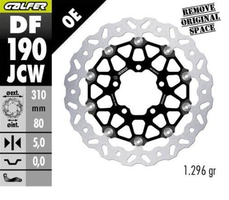 Obrazek dla: GALFER TARCZA HAMULCOWA PRZÓD KAWASAKI Z 800 '13; ZX6R (636) '13; ZX 10R NINJA '08; VERSYS 1000 '15; GTR 1400 '07; ZZR 1400 '06 (FLOATECH) (310X80X5MM)