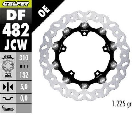 Obrazek dla: GALFER TARCZA HAMULCOWA PRZÓD YAMAHA FAZER 8 '10; FZ 8 '10 YZFR6 '05'16 (FLOATECH) (310X132X5MM)