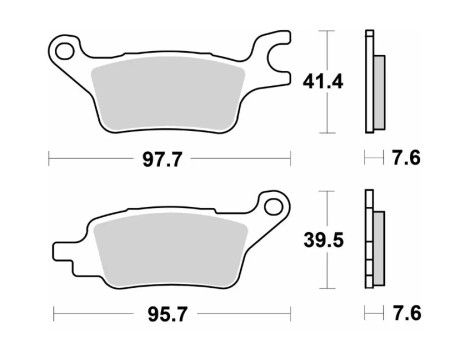 Obrazek dla: SBS KLOCKI HAMULCOWE KH... STREET STANDART CERAMIC PASUJE DO: YAMAHA CYGNUS RAYZR 125 '23'25 , PRZÓD