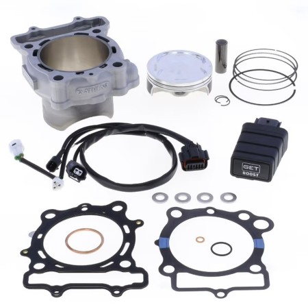 Obrazek dla: ATHENA CYLINDER KOMPLETNY Z MODUŁEM ZMIANY MAP ZAPŁONU KAWASAKI KXF 250 '23'24 BIG BORE 85MM (+7MM=296CCM) (CR 13.5:1)