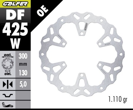 Obrazek dla: GALFER TARCZA HAMULCOWA PRZÓD KAWASAKI KLE 500 '26 (WAVE FIXED) (300X130X5MM)