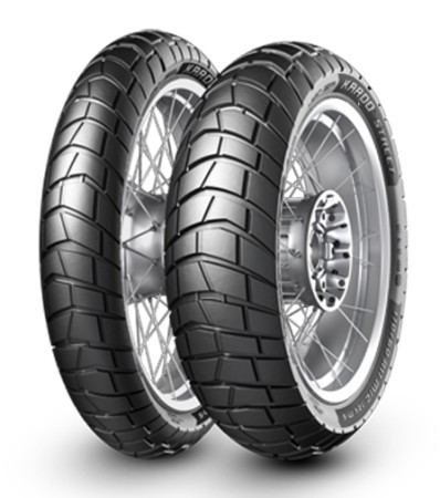Obrazek dla: METZELER KOMPLET OPON (3142600/25) 120/70R19 KAROO STREET 60V TL M+S M/C PRZÓD DOT 2025 + (3143000/25) 150/70R18 KAROO STREET 70V TL M/C M+S TYŁ DOT 2025 + KAPPA TORBA NA KIEROWNICĘ
