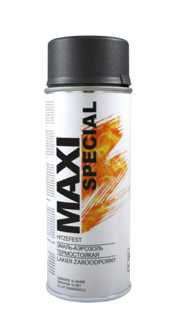 Obrazek 2 dla: PROMX MAXI COLOR FARBA W SPRAYU ŻAROODPORNY CZARNY