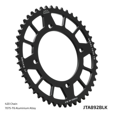 Obrazek 2 dla: Zębatka tył aluminiowa RACELITE 4794 48 KTM SX65 2526 (OEM: A40510051048C1) (479448JTA) (ŁAŃC. 420)  JT Sprocket JTA892.48BLK