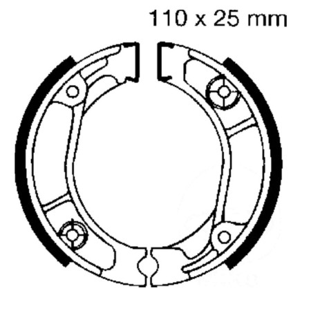 Obrazek dla: EBC H304 Szczęki hamulcowe tył Honda CB50 7595, MBX50 MBX80 81, NSR50 8893 XL125 8597, XL200 83, XR125 03, XR 600R 8490