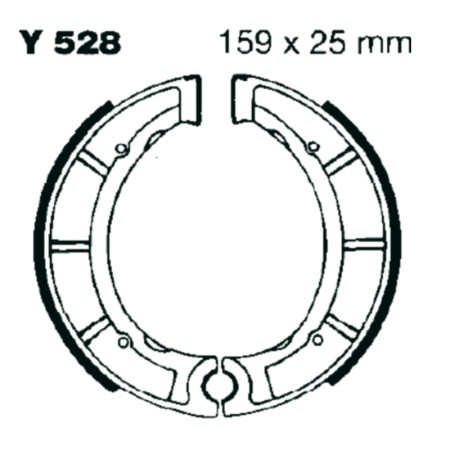 Obrazek dla: EBC Y528G Szczęki hamulcowe tył Yamaha DT / IT / XT / YFM Bear Tracker / Big Bear / YZ
