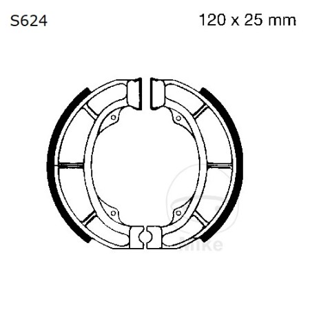 Obrazek dla: EBC S624 Szczęki hamulcowe tył Suzuki / Derbi / Italjet / Cagiva / PGO (120x25mm)