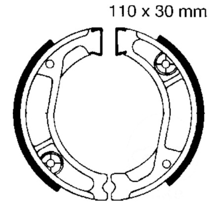 Obrazek dla: EBC H323 Szczęki hamulcowe tył Honda NX 250 / XL 250 / XR 250 (110x30mm)